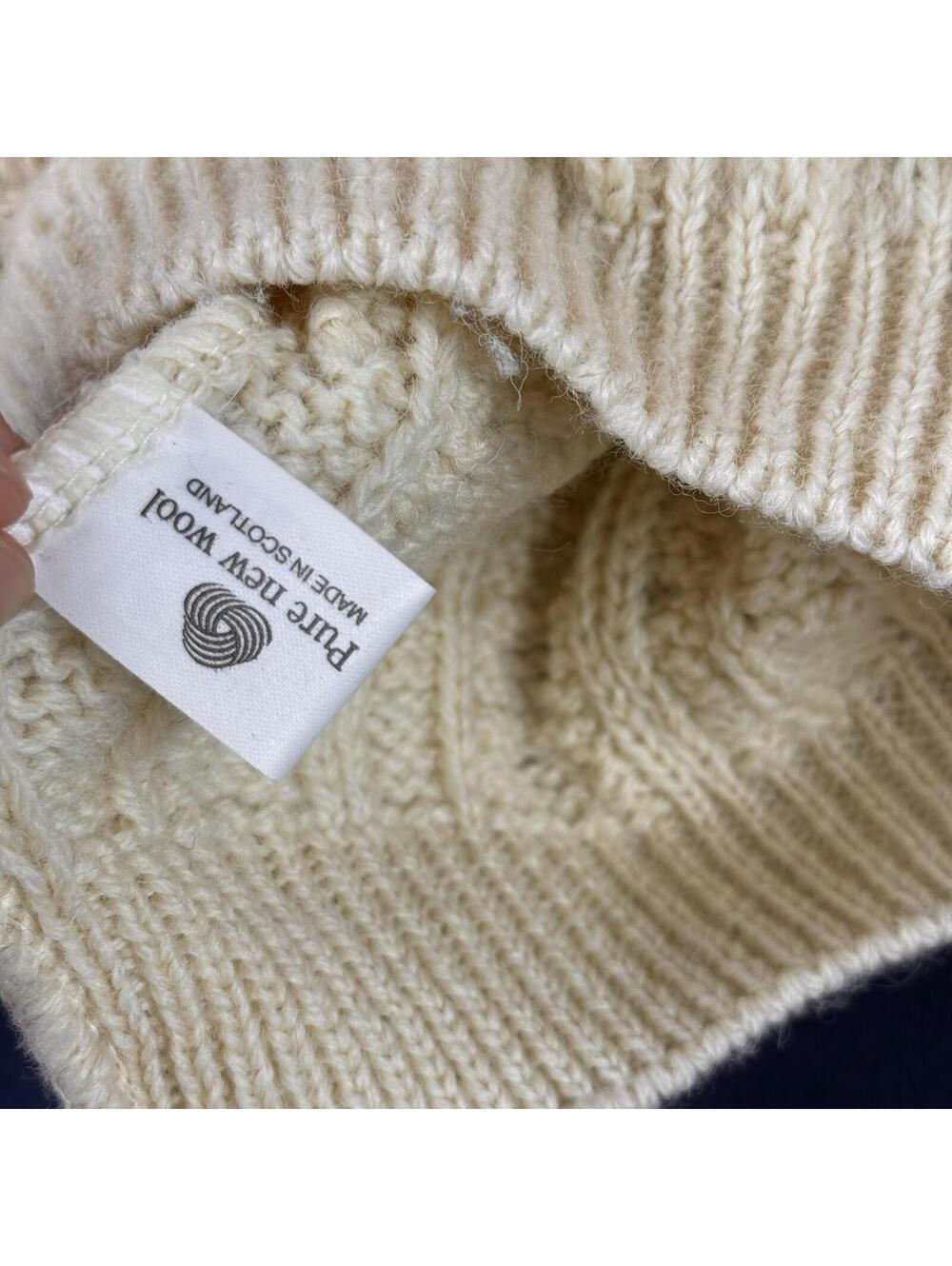 Highland Vinatge Home Industries Pure scotaland wool sweater Women XL Made in UK - Picture 8 of 9